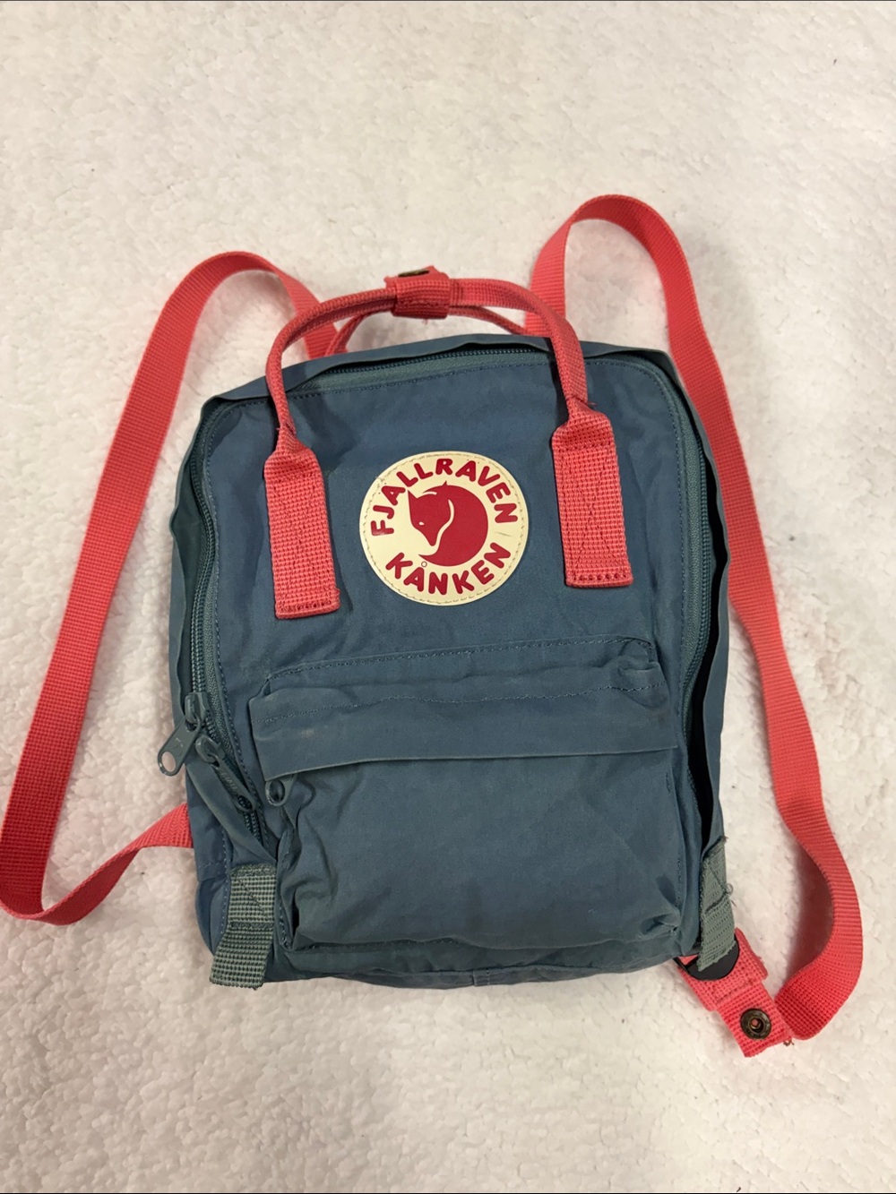 Kanken Mini Backpack Frost Green Peachy Pink Fjallraven 23561 RN 132540